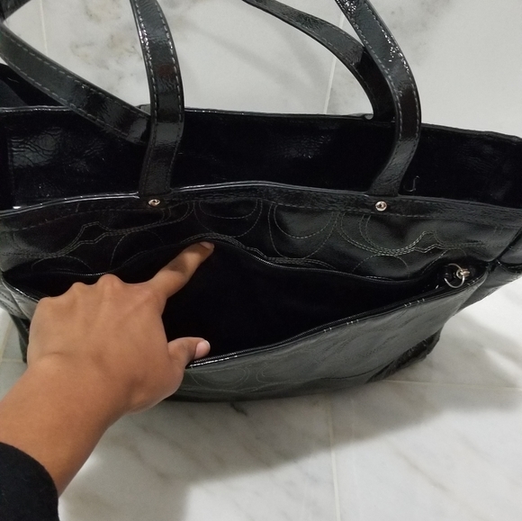 Coach Diaper Bag Black Signature Logo - Picture 7 of 14